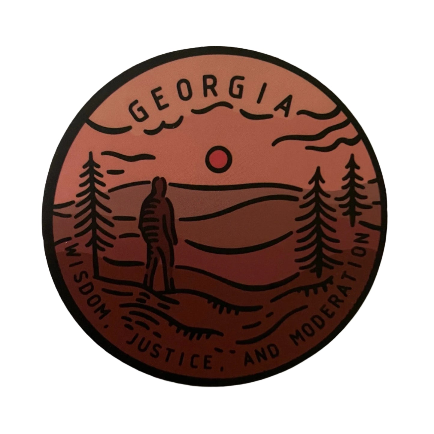 Georgia State Sticker - Circle