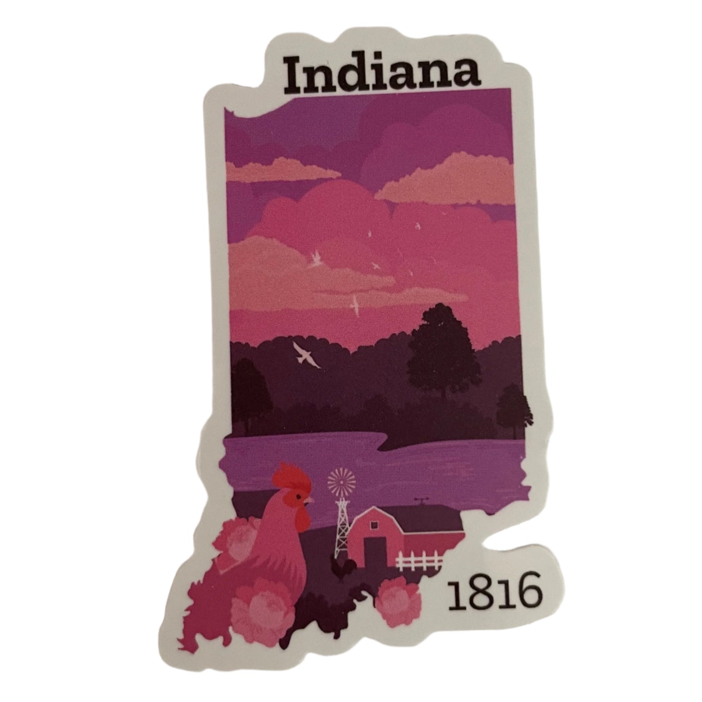 Indiana State Sticker
