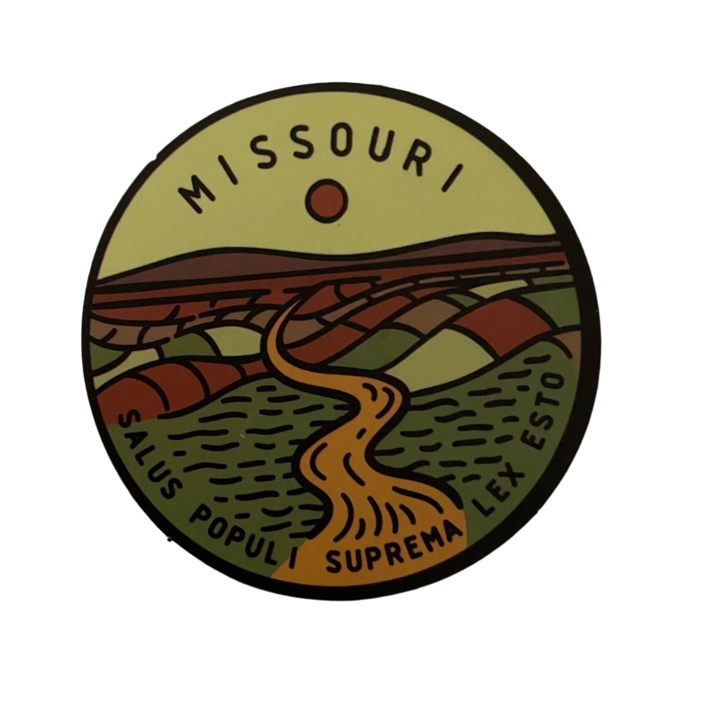 Missouri State Sticker - Circle