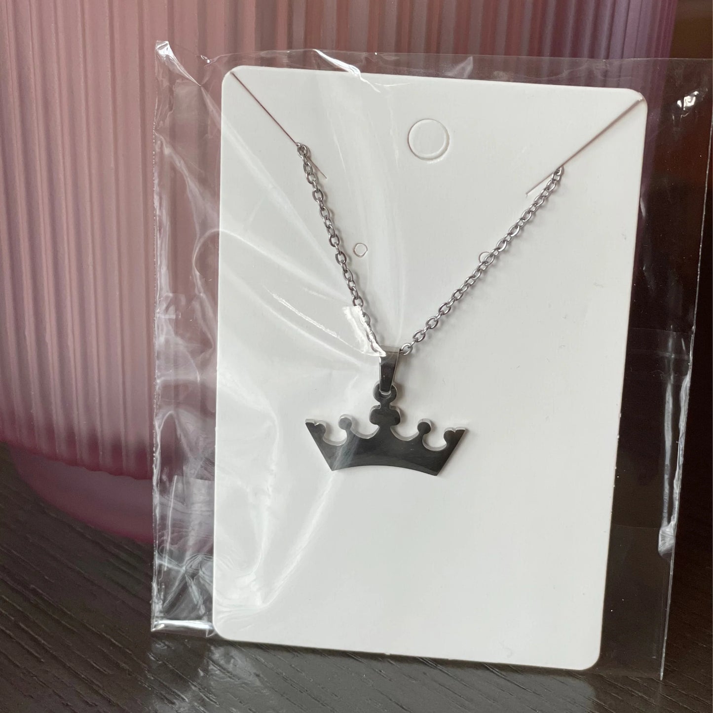 Stainless Steel Crown Necklace