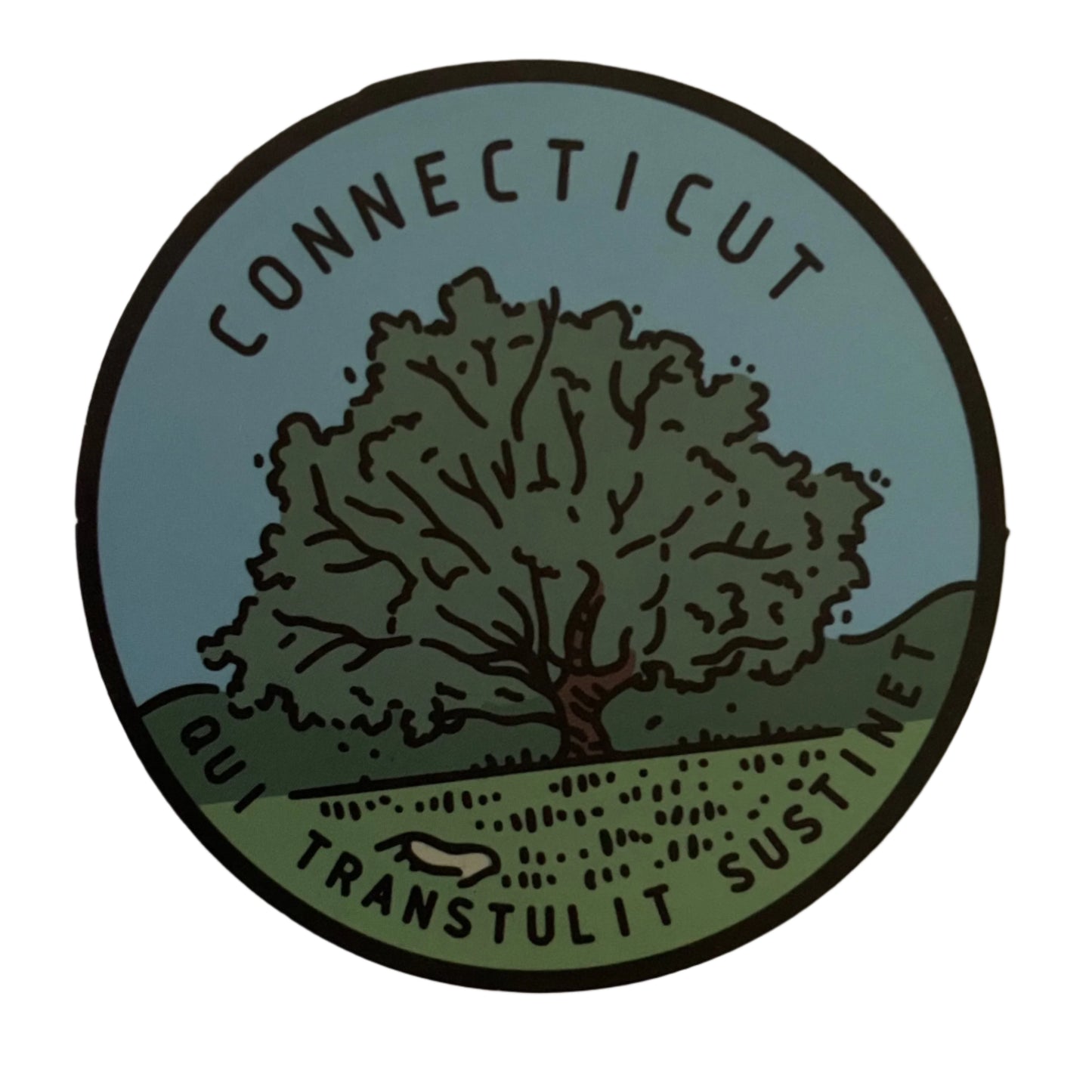 Connecticut State Sticker - Circle