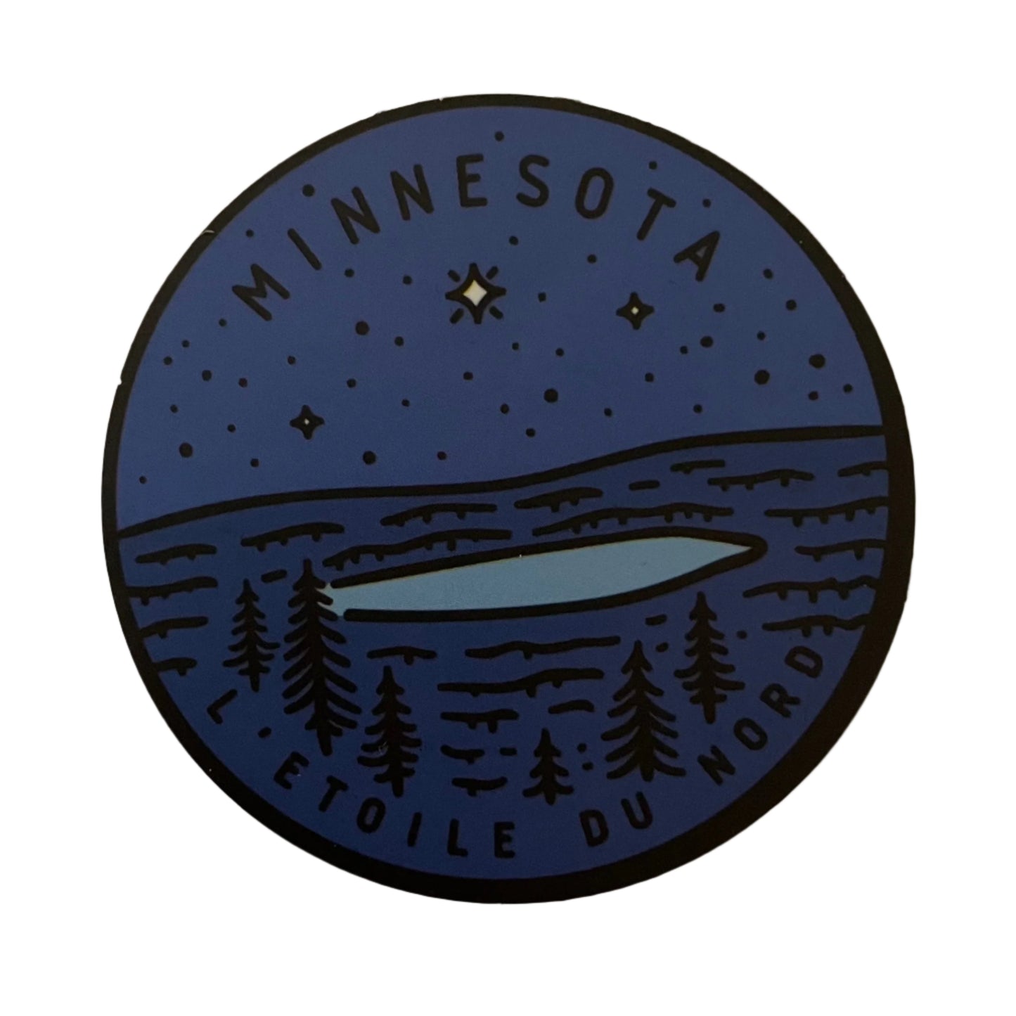 Minnesota State Sticker - Circle