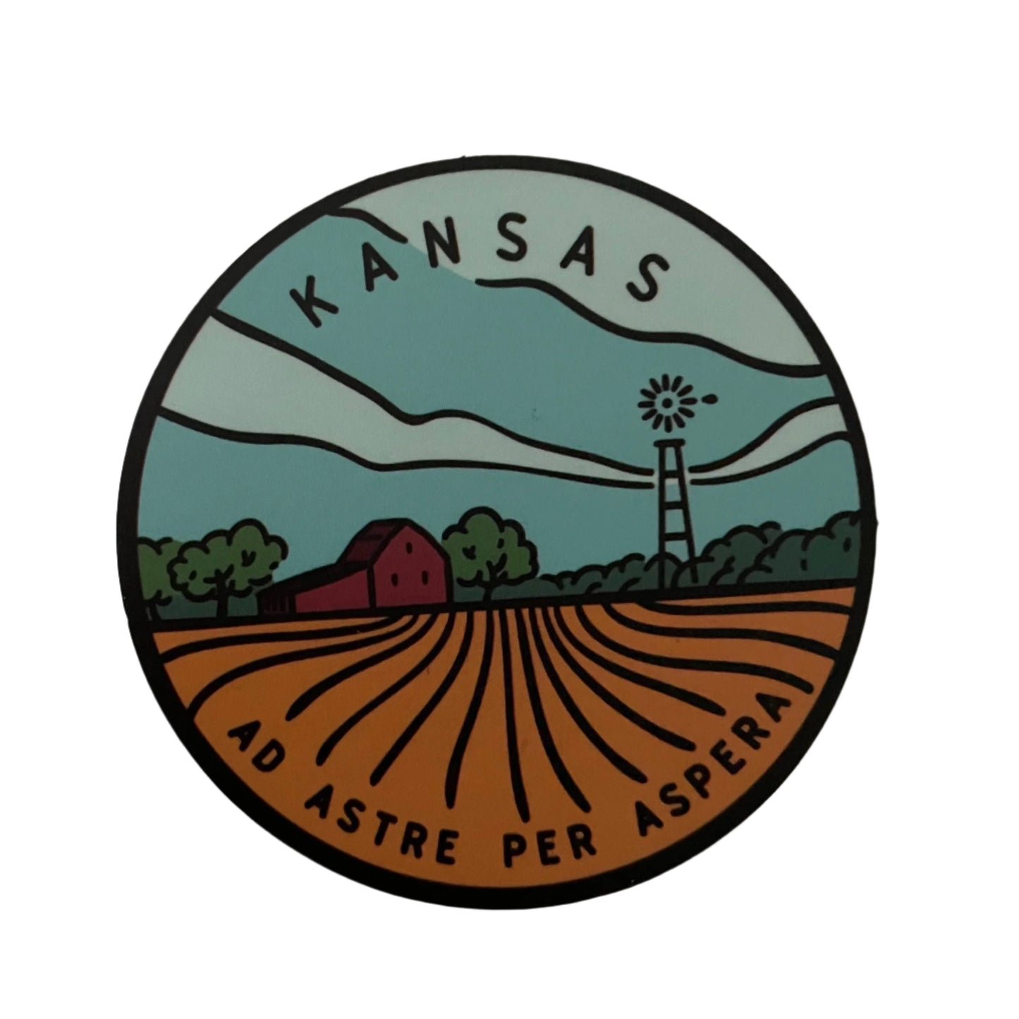 Kansas State Sticker - Circle