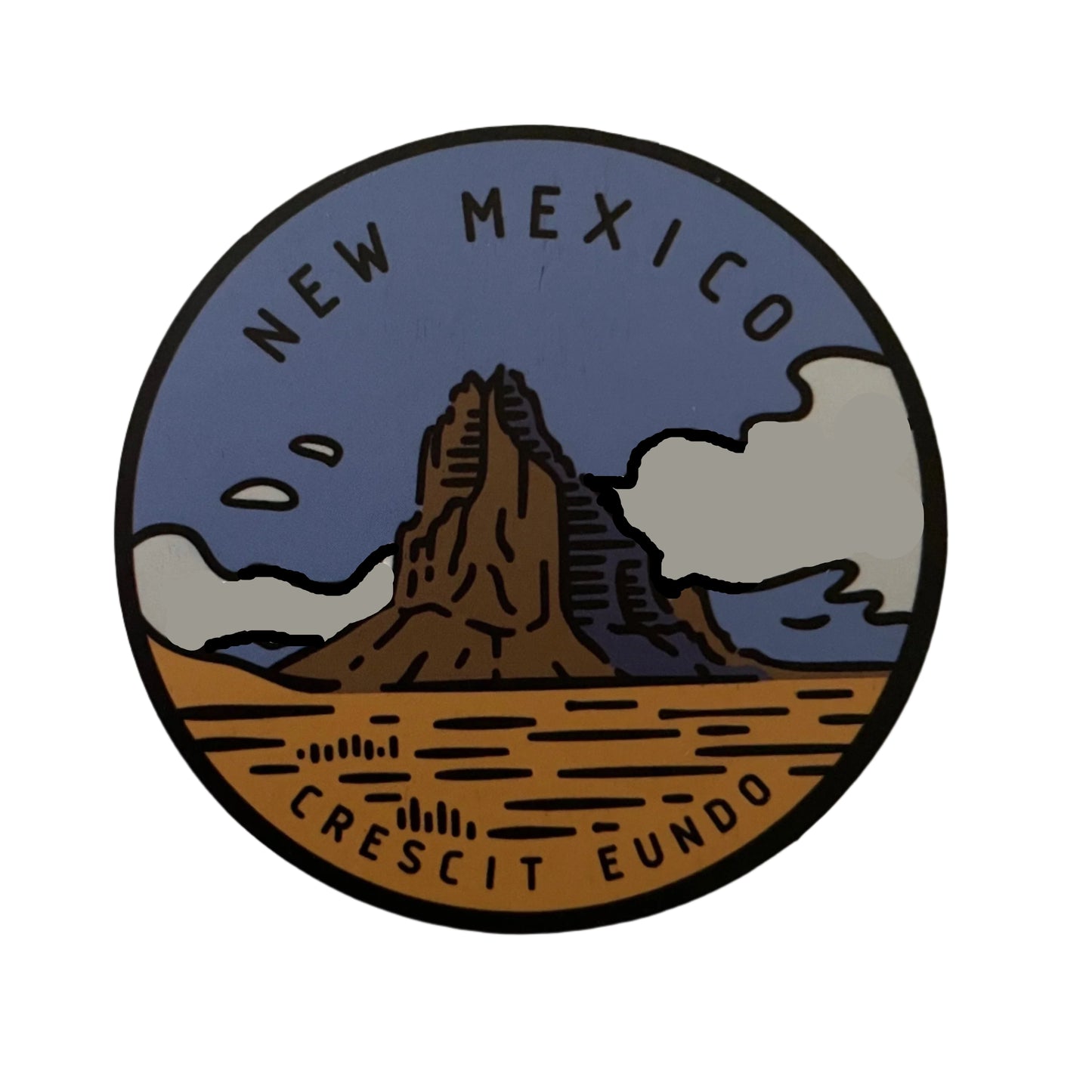 New Mexico State Sticker - Circle