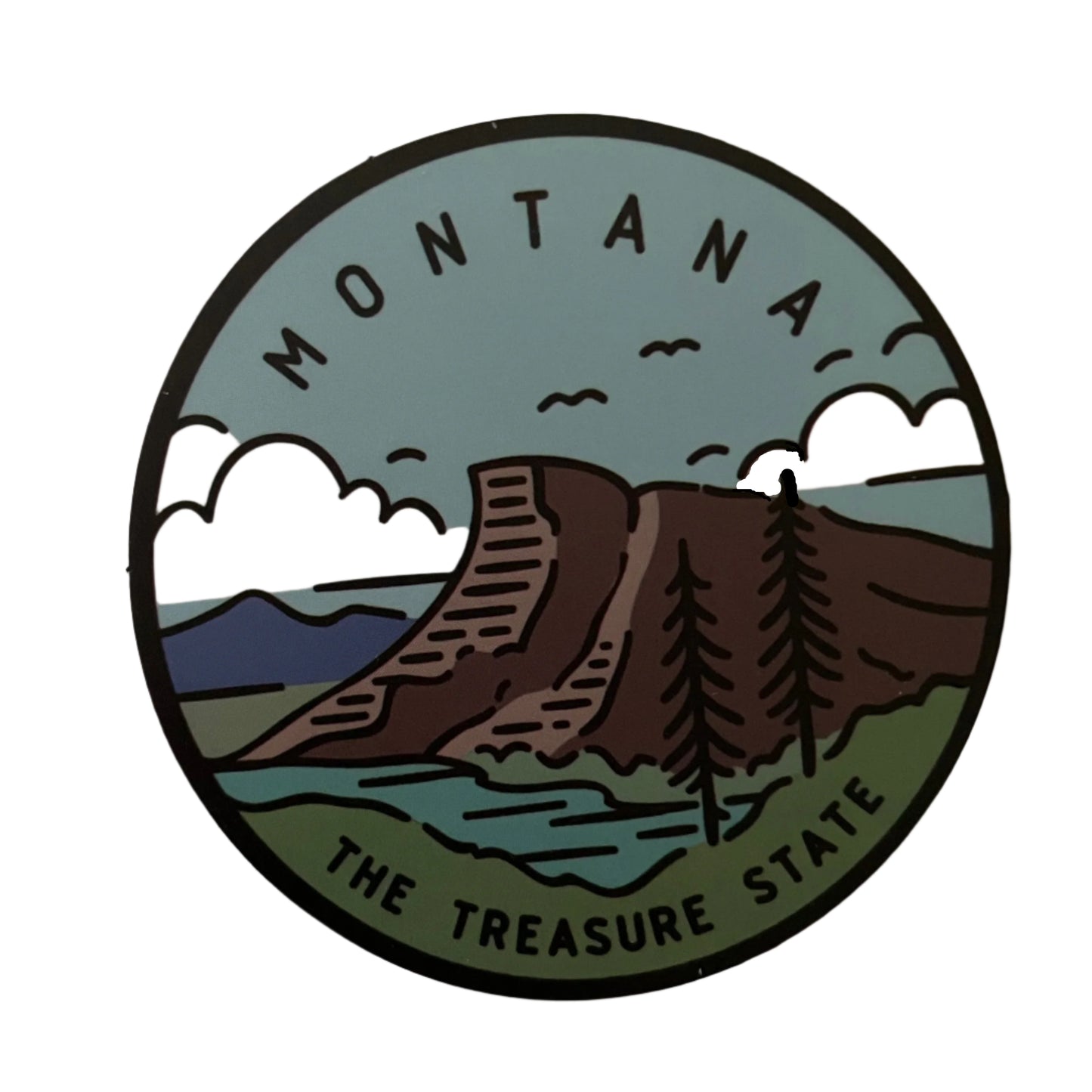 Montana State Sticker - Circle
