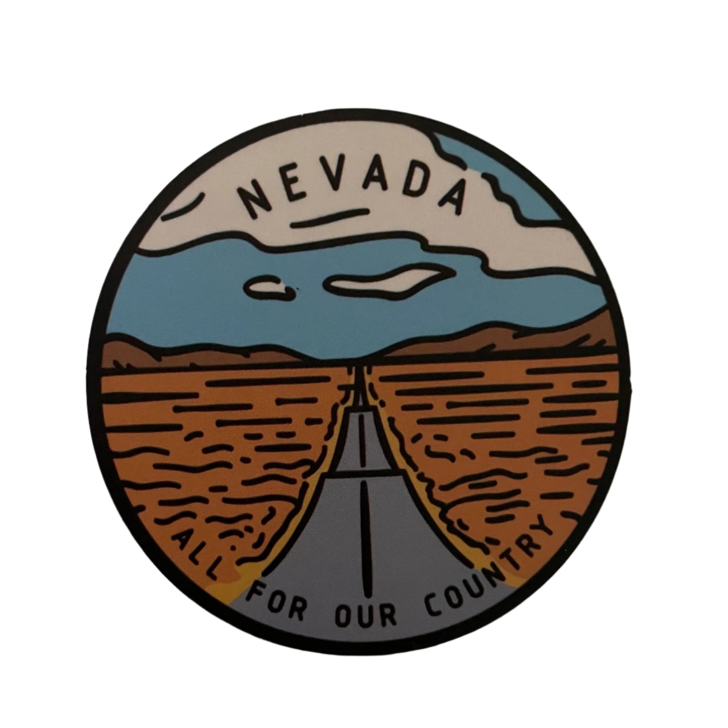 Nevada State Sticker - Circle