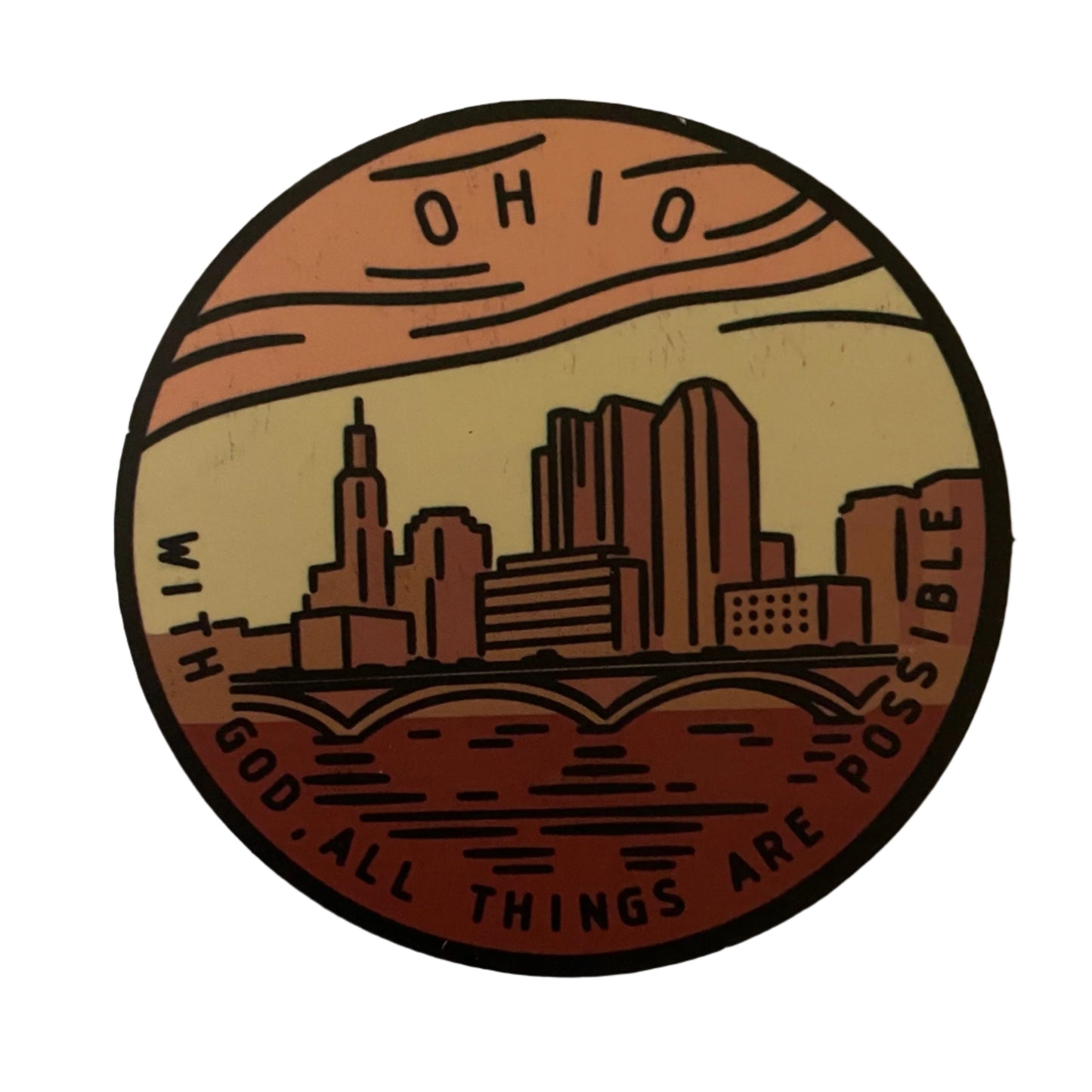 Ohio State Sticker - Circle