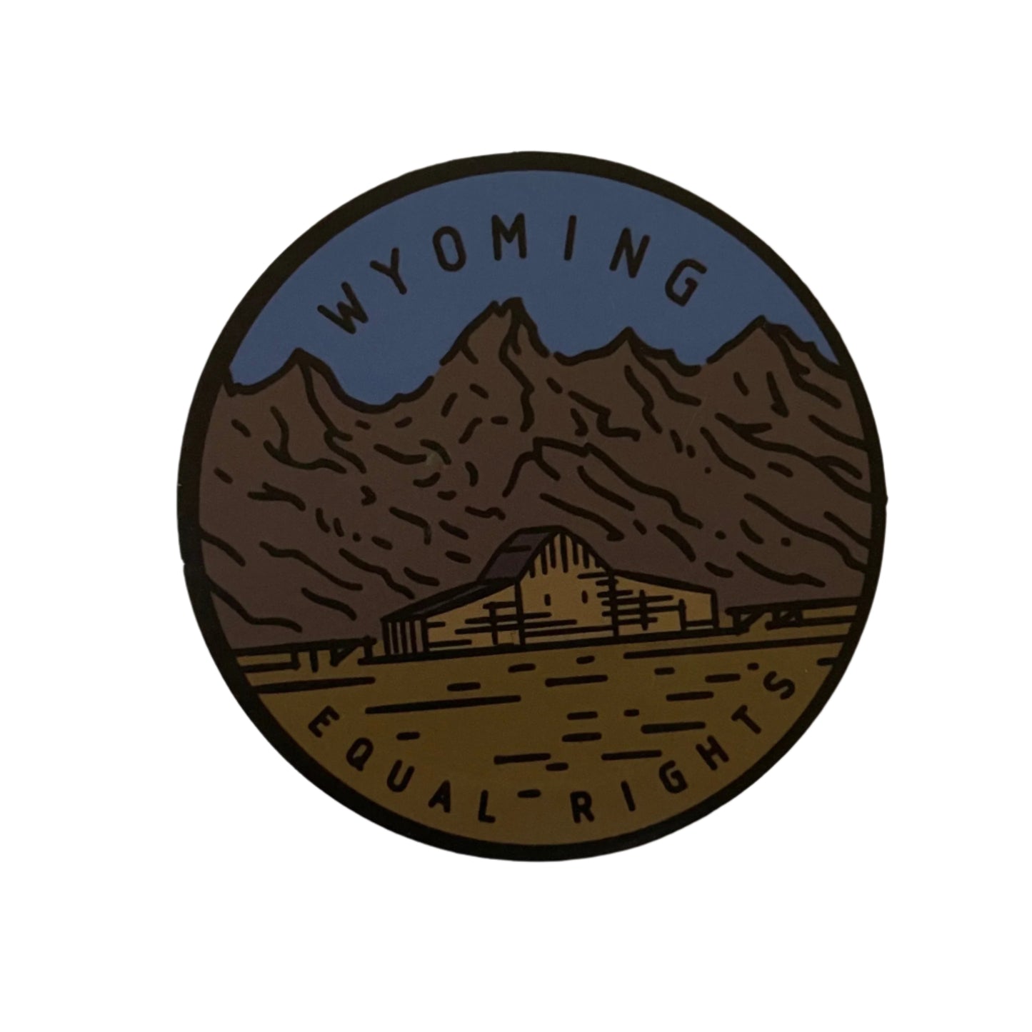 Wyoming State Sticker - Circle
