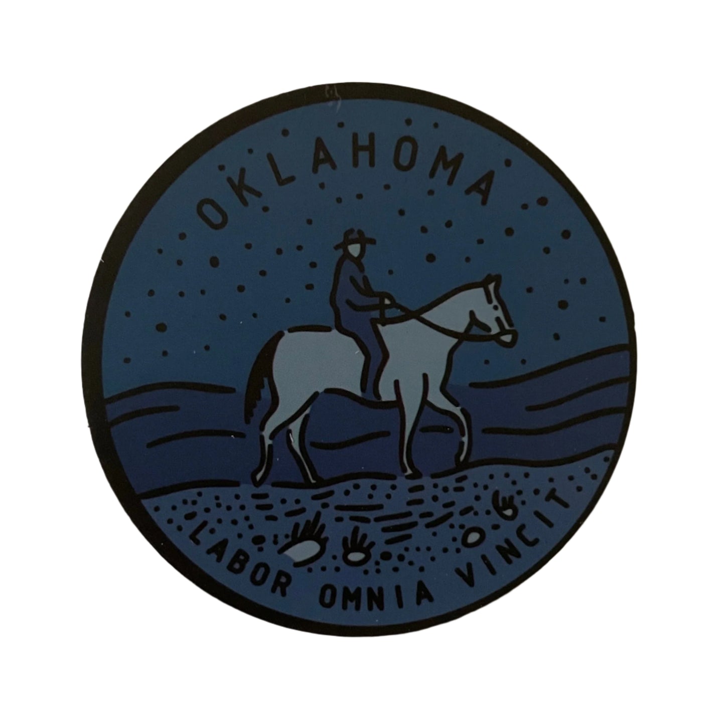 Oklahoma State Sticker - Circle