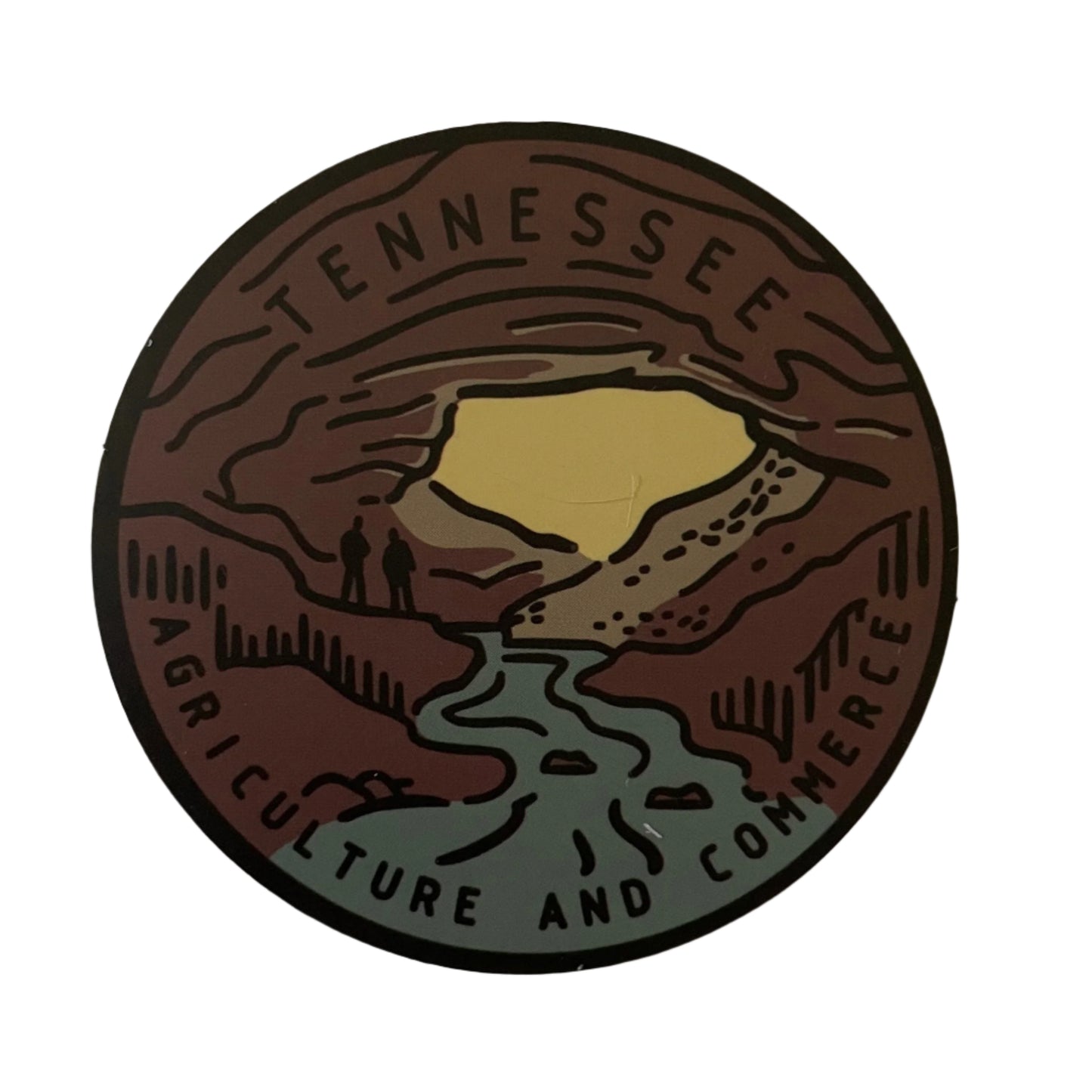 Tennessee State Sticker - Circle