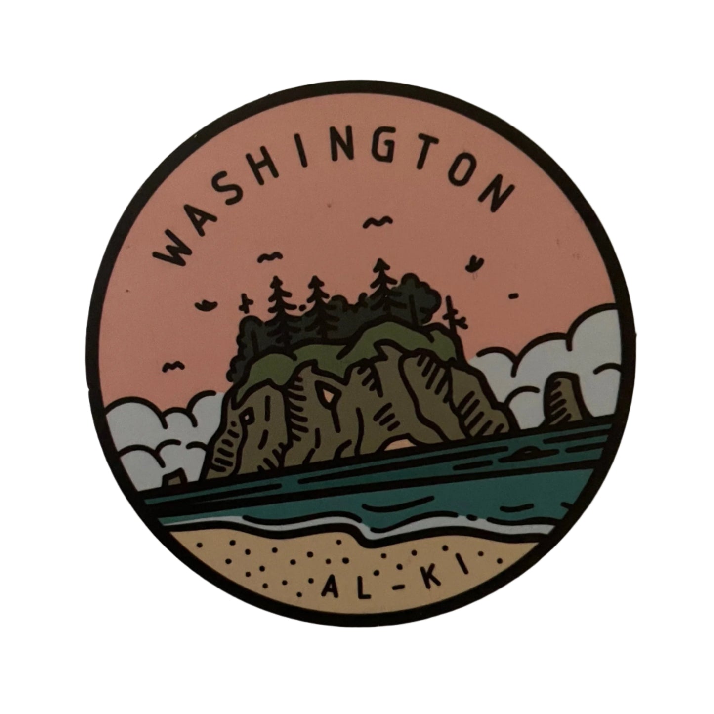 Washington State Sticker - Circle