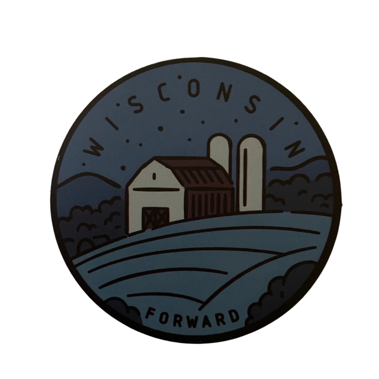 Wisconsin State Sticker - Circle