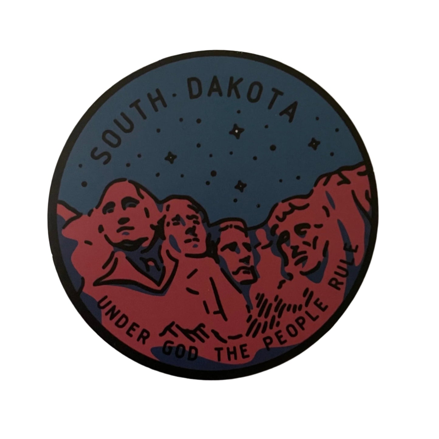 South Dakota State Sticker - Circle