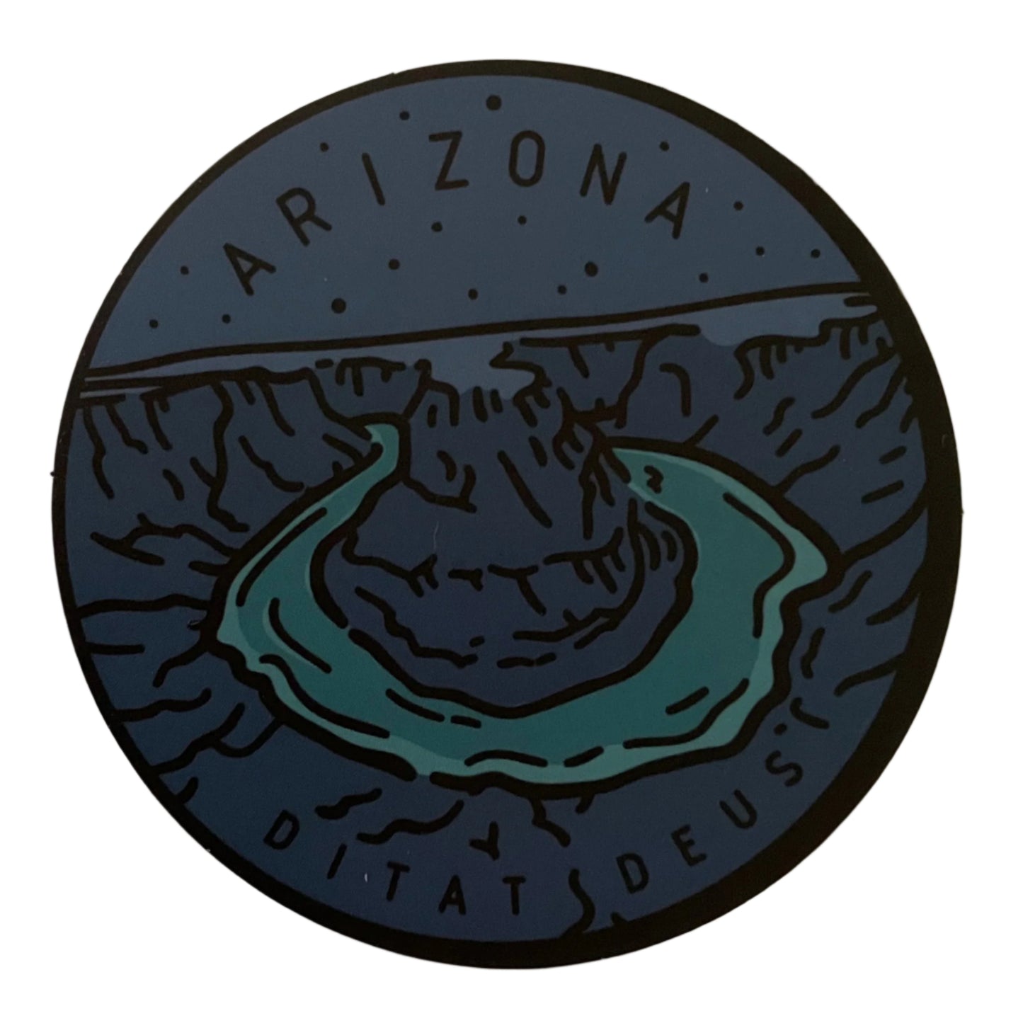 Arizona State Sticker - Circle