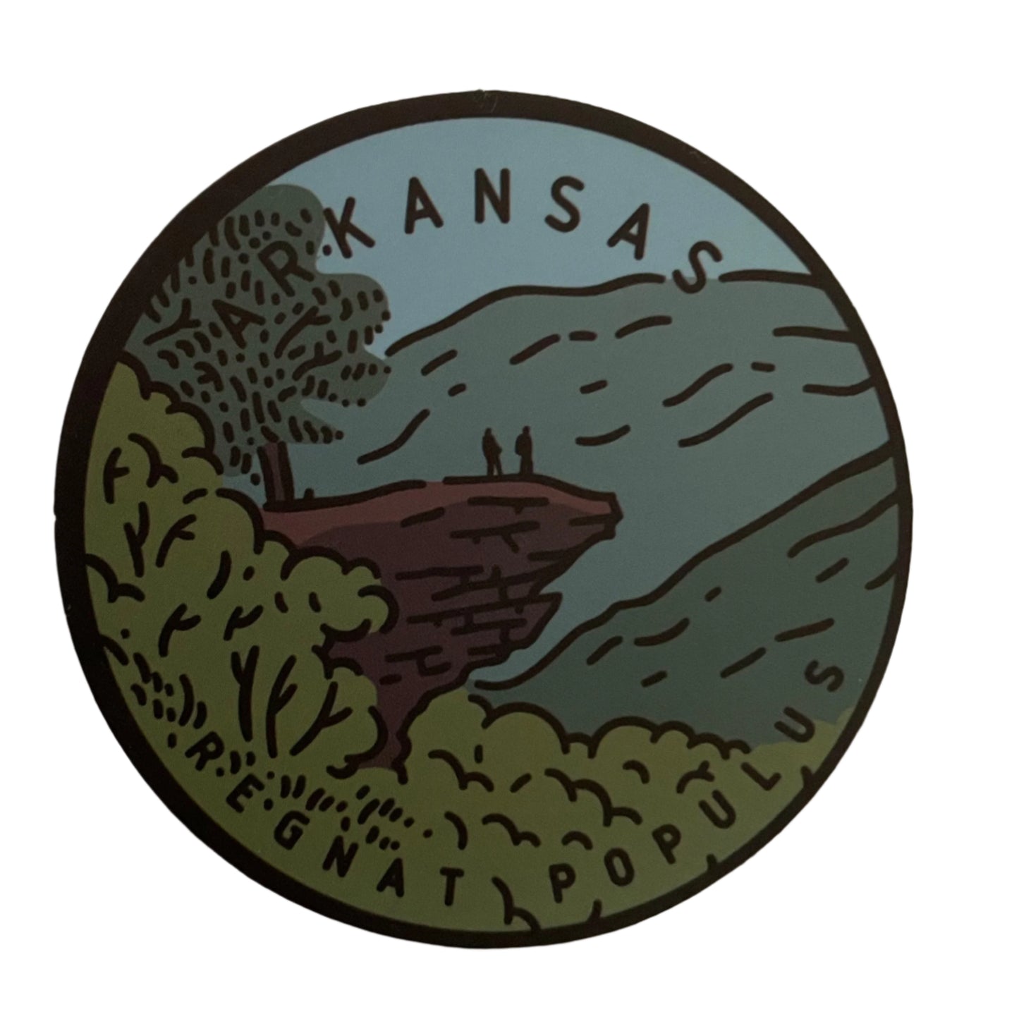 Arkansas State Sticker - Circle