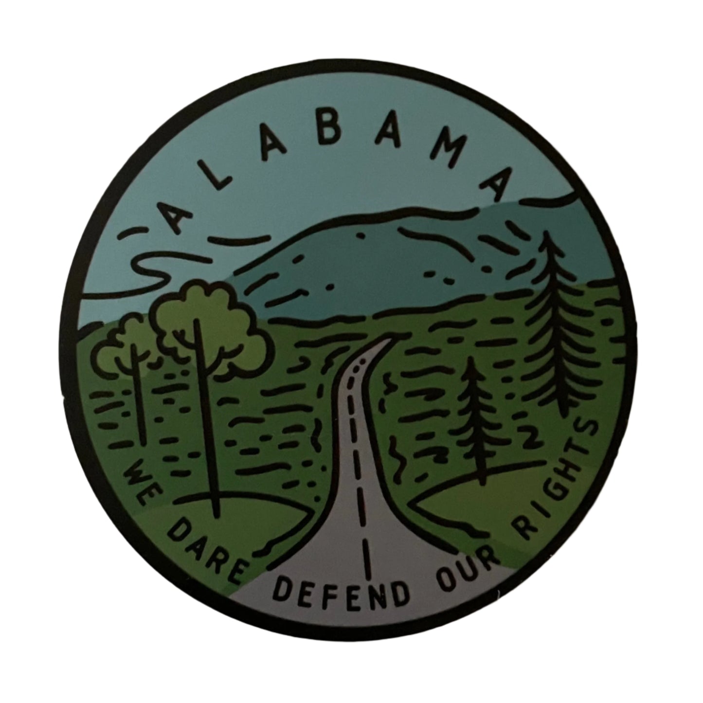 Alabama State Sticker - Circle