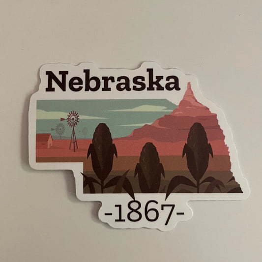 Nebraska State Sticker