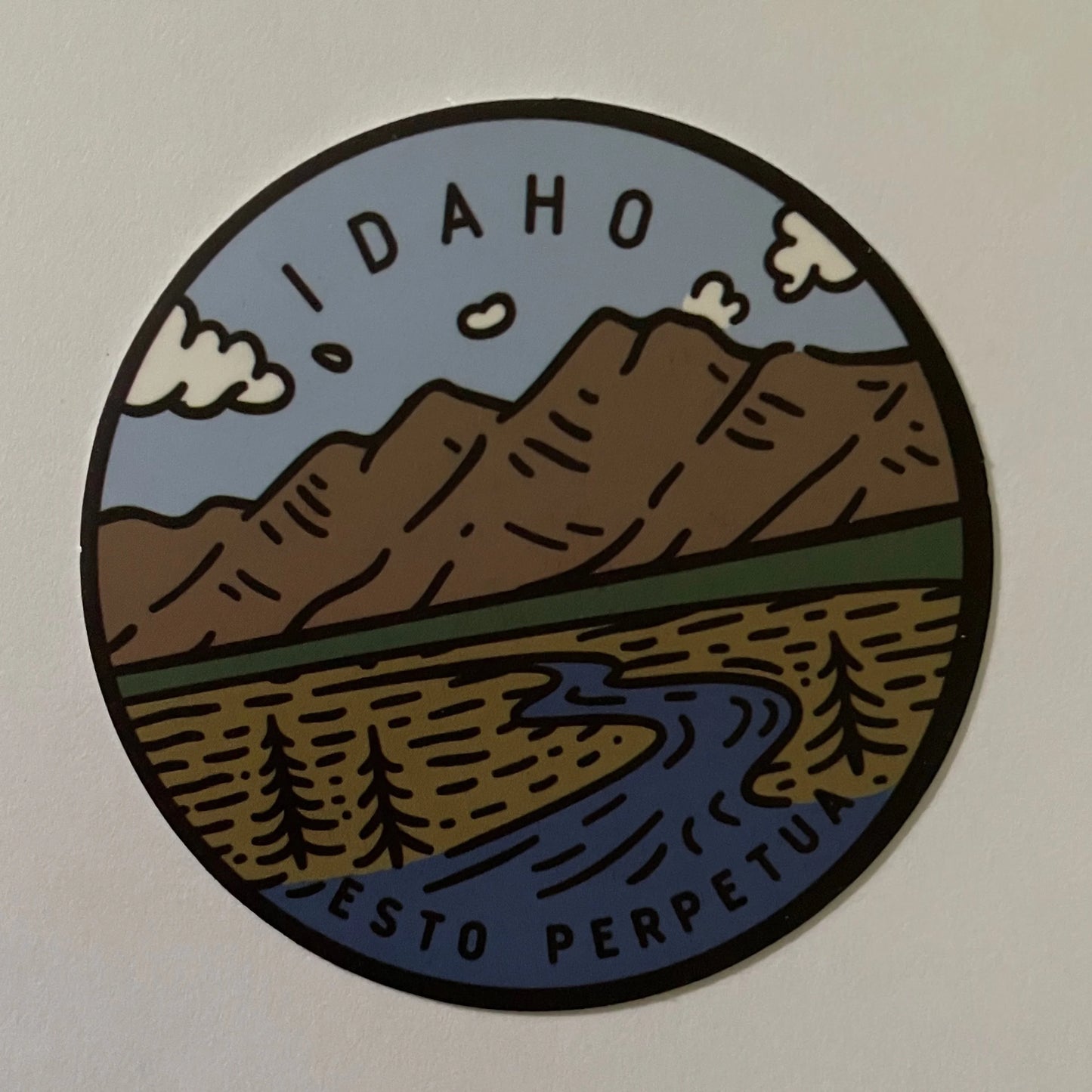 Idaho State Sticker - Circle