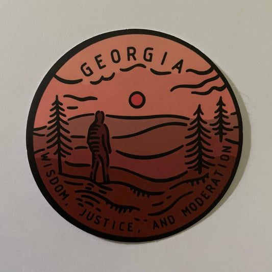 Georgia State Sticker - Circle