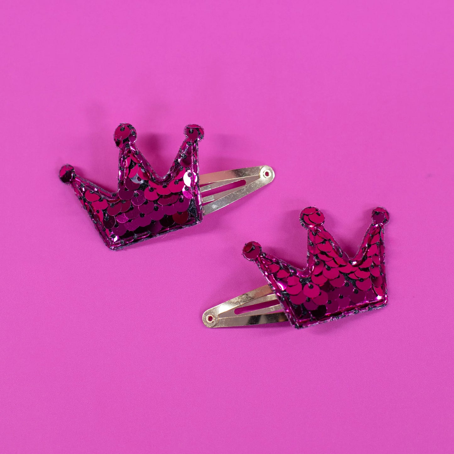 Sequin Crown Hair Clip - Set of 2