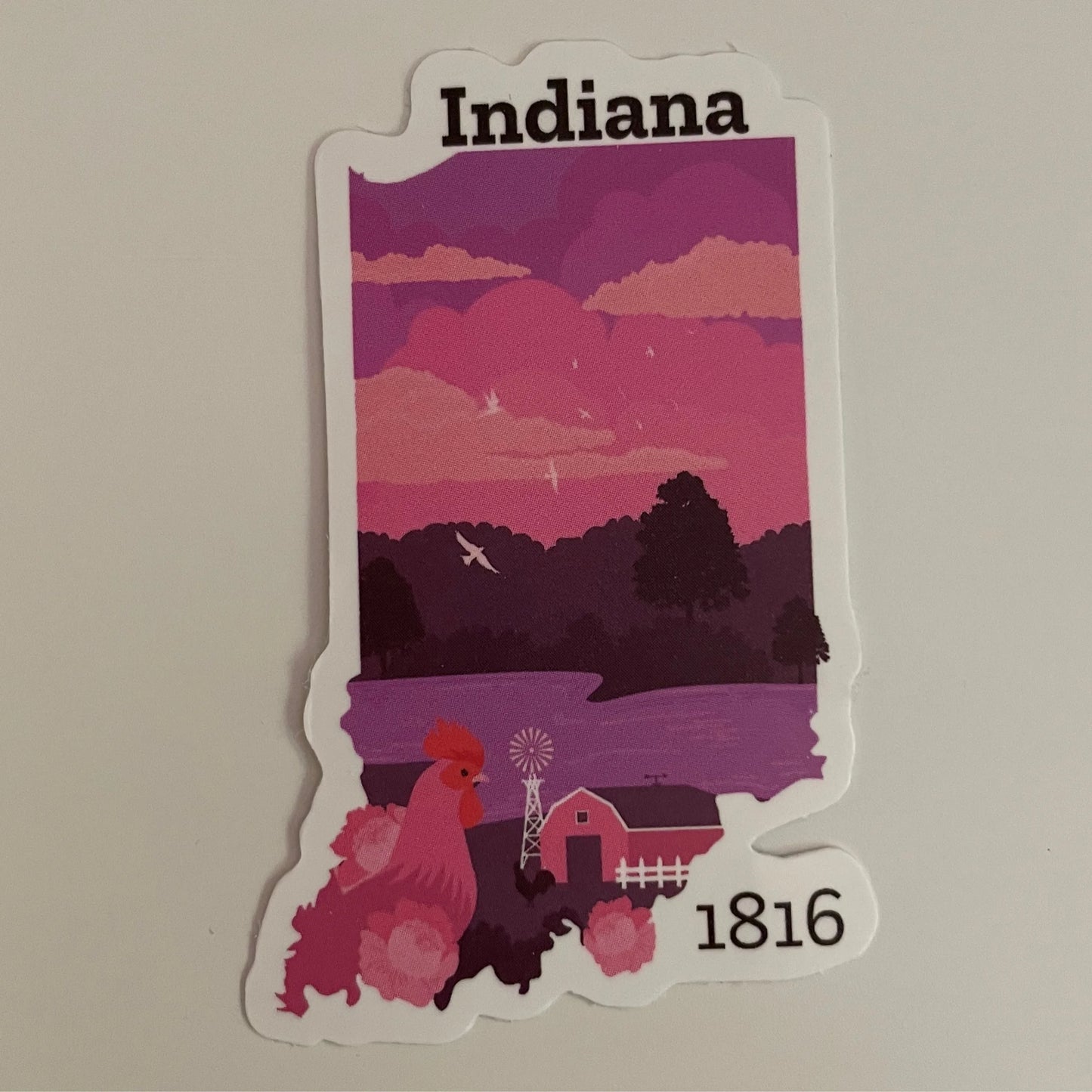 Indiana State Sticker