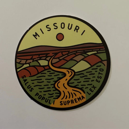 Missouri State Sticker - Circle