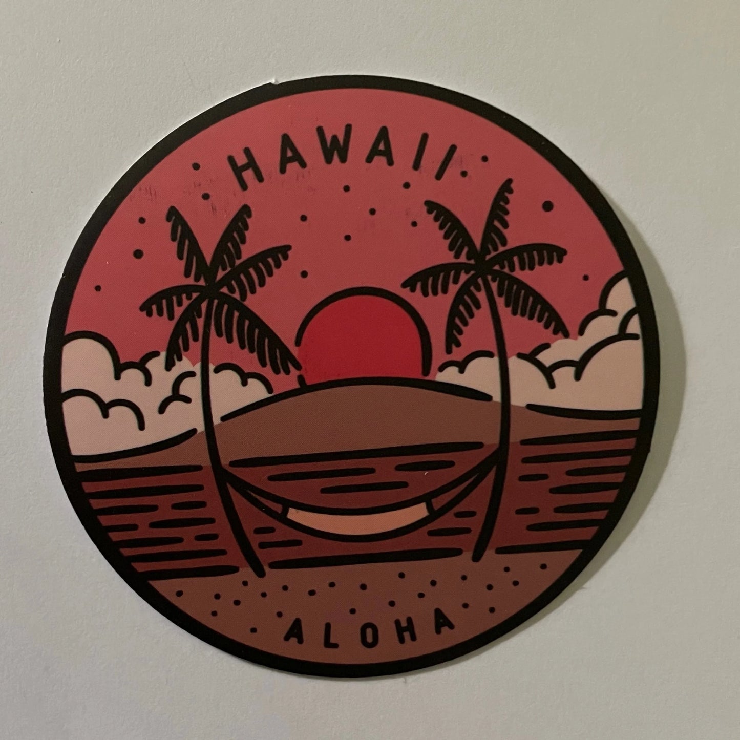 Hawaii State Sticker - Circle