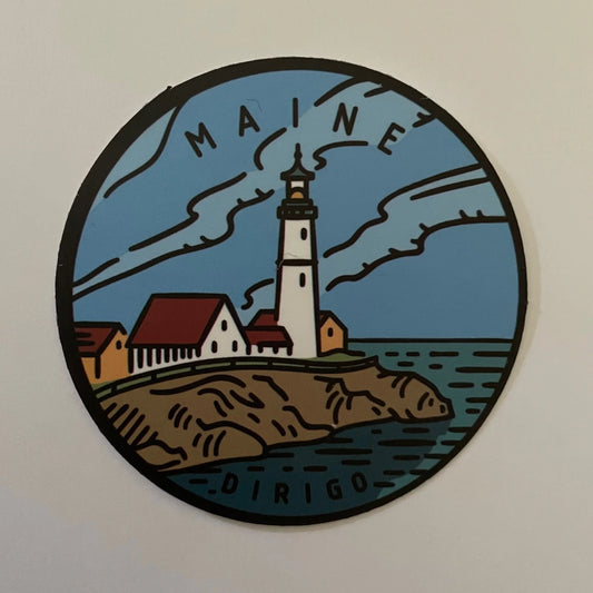 Maine State Sticker - Circle