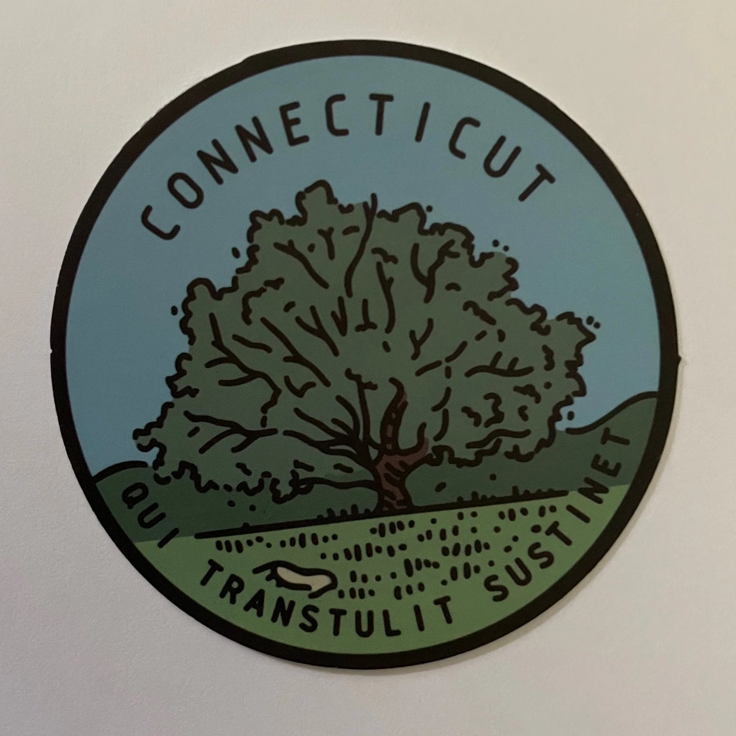 Connecticut State Sticker - Circle