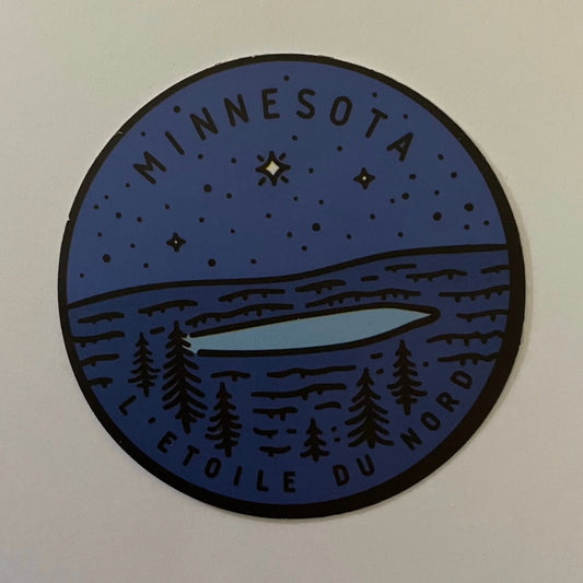 Minnesota State Sticker - Circle