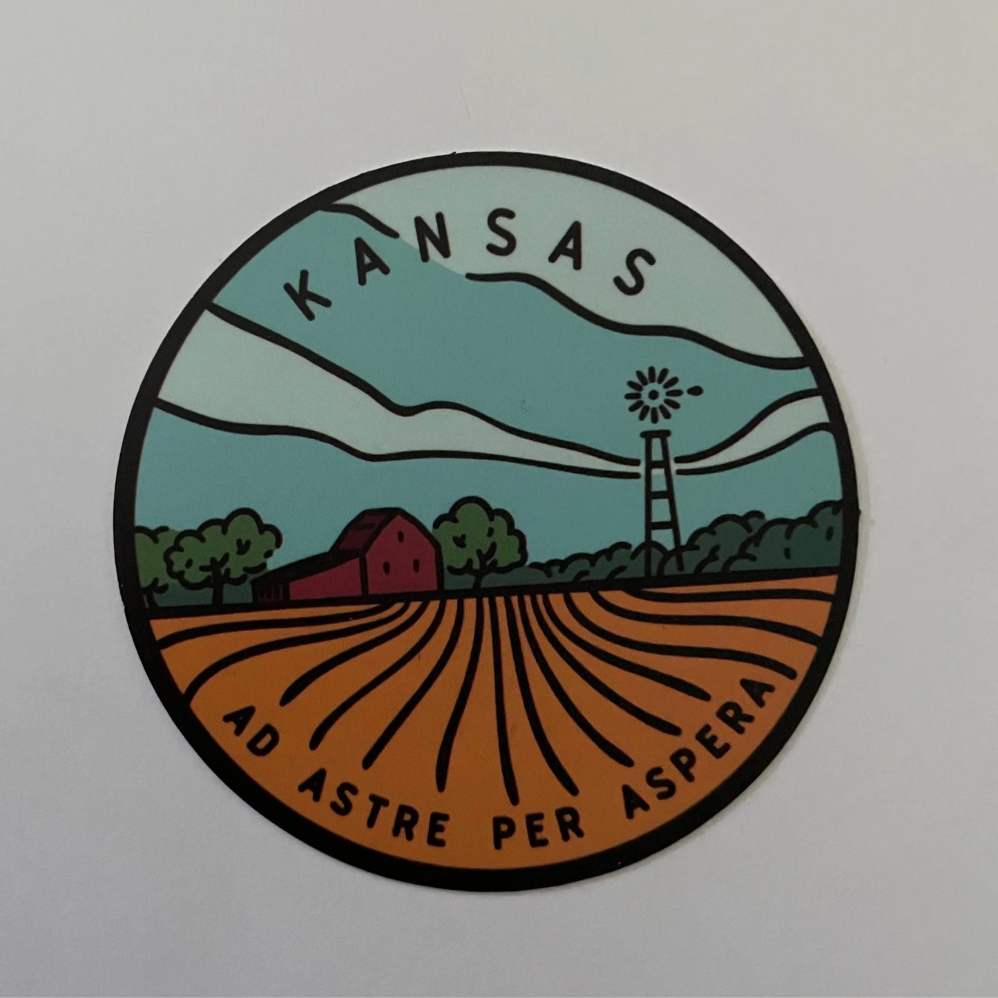 Kansas State Sticker - Circle