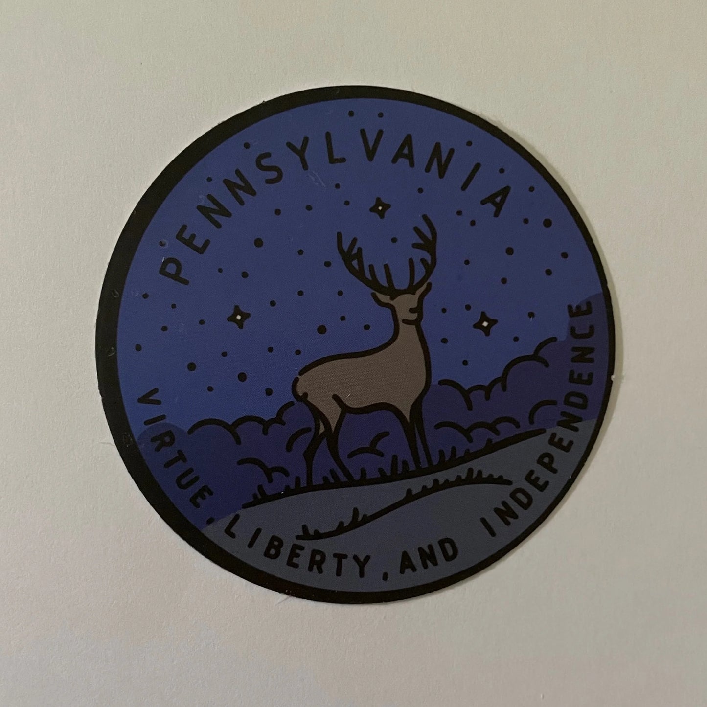 Pennsylvania State Sticker - Circle