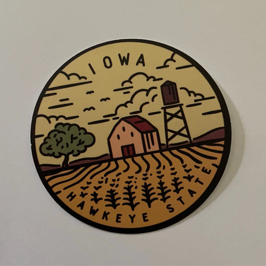 Iowa State Sticker - Circle