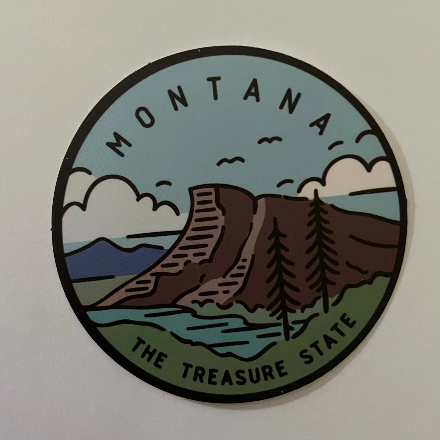 Montana State Sticker - Circle