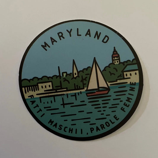 Maryland State Sticker - Circle