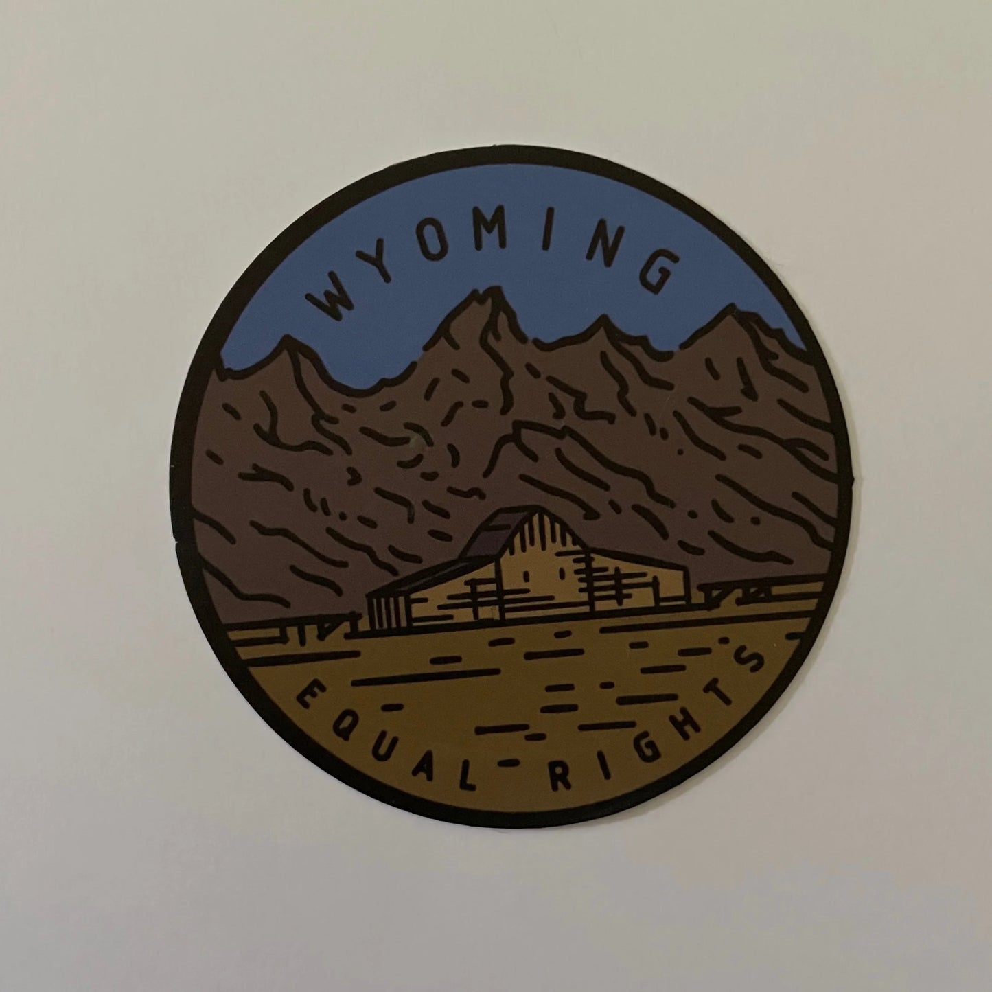 Wyoming State Sticker - Circle