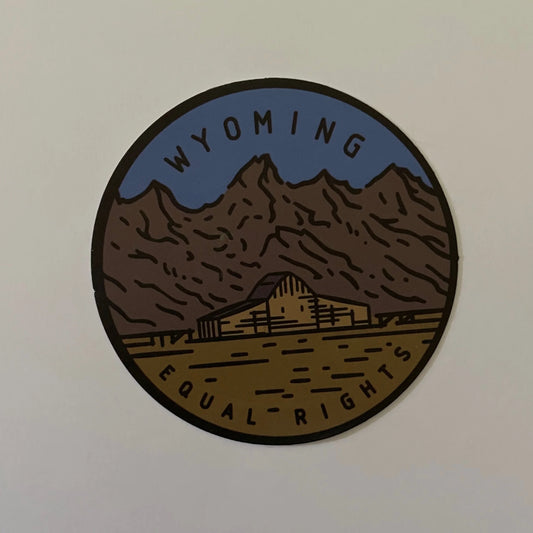 Wyoming State Sticker - Circle