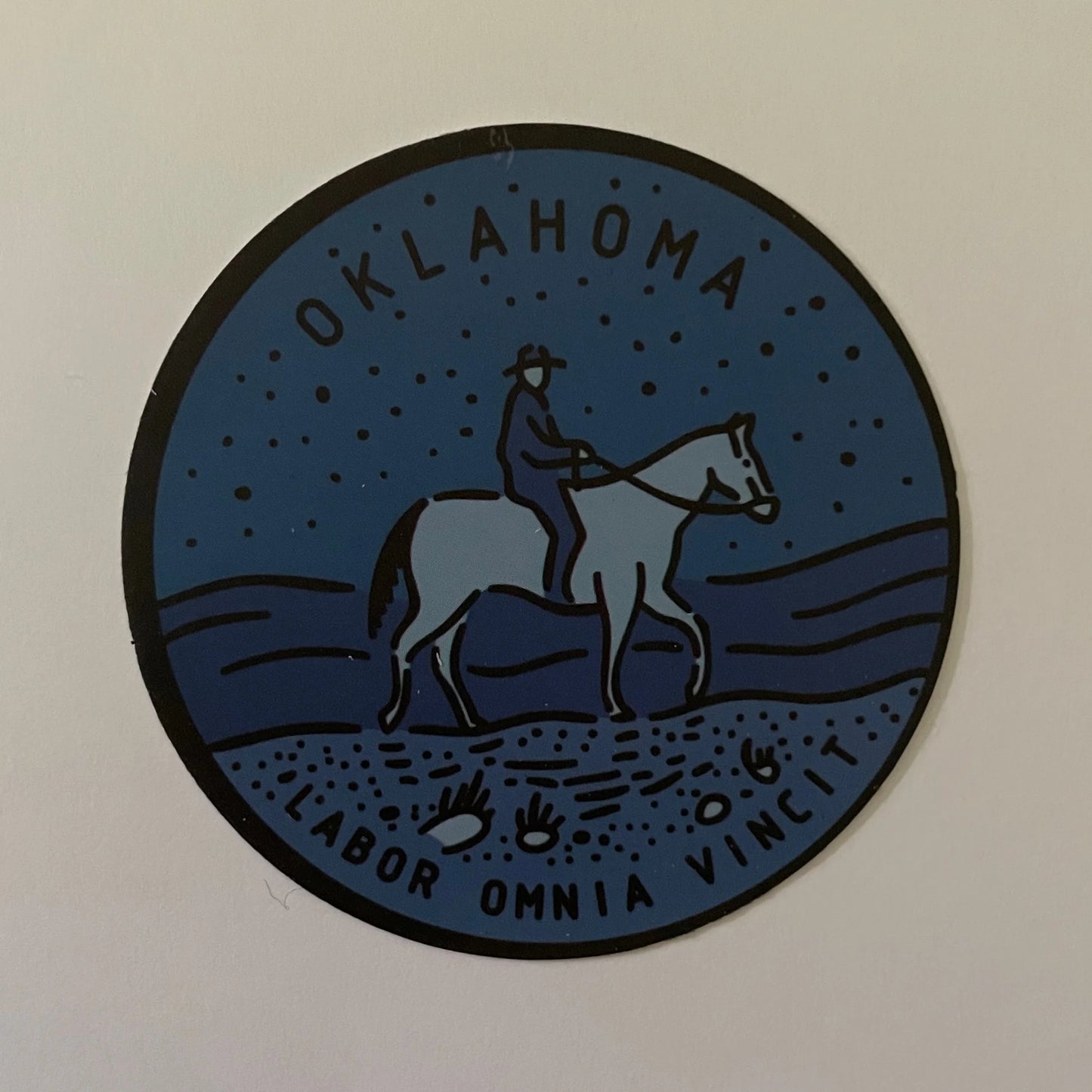 Oklahoma State Sticker - Circle