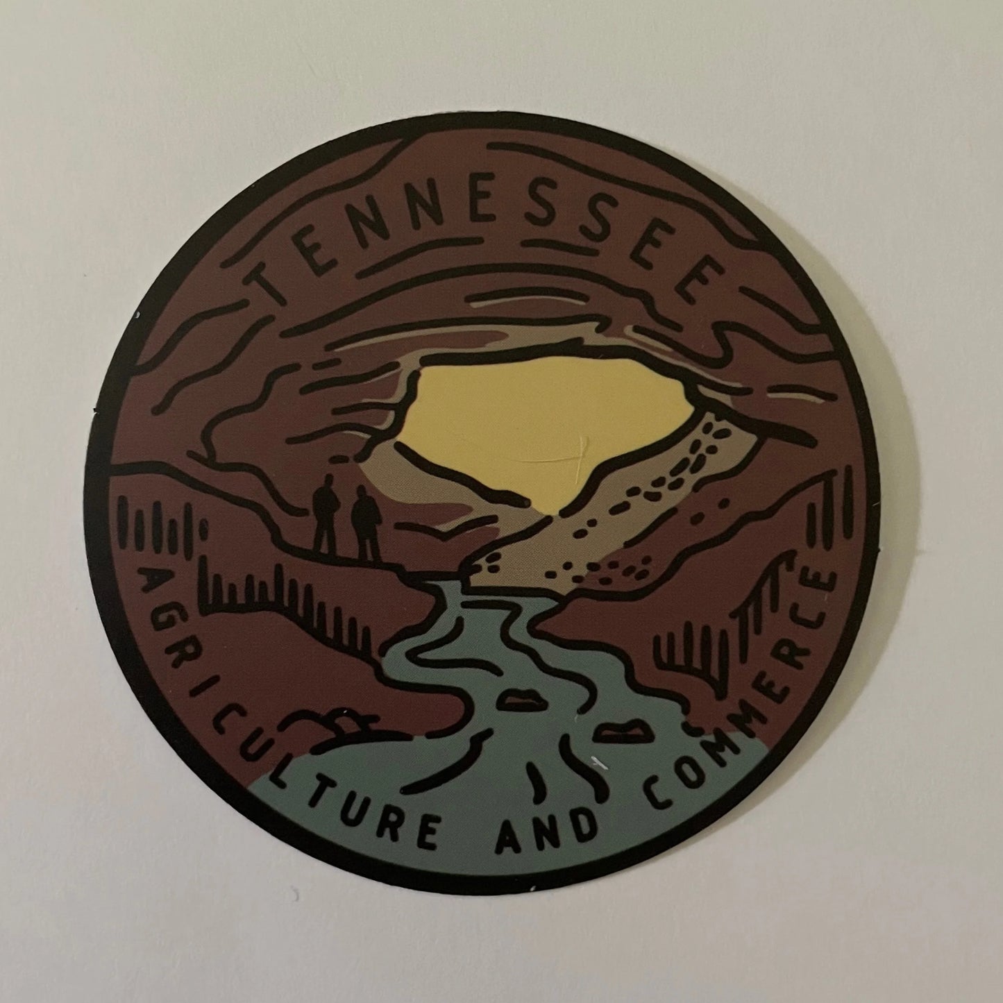 Tennessee State Sticker - Circle