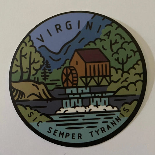 Virginia State Sticker - Circle