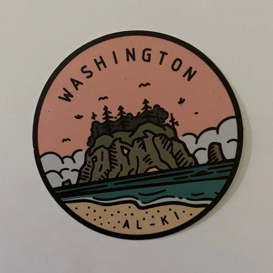 Washington State Sticker - Circle