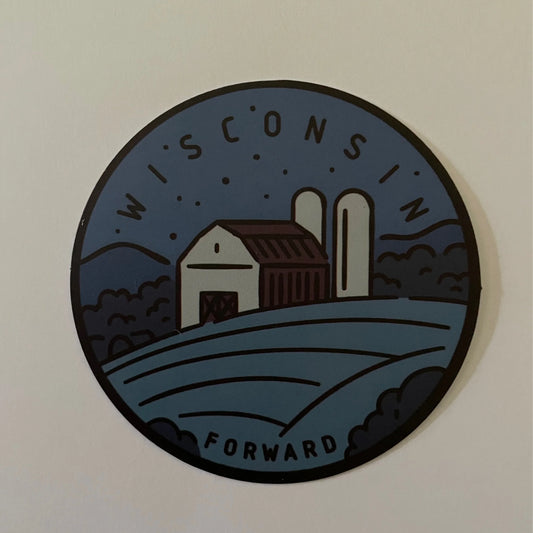 Wisconsin State Sticker - Circle