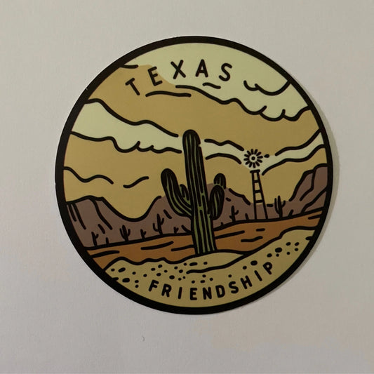 Texas State Sticker - Circle