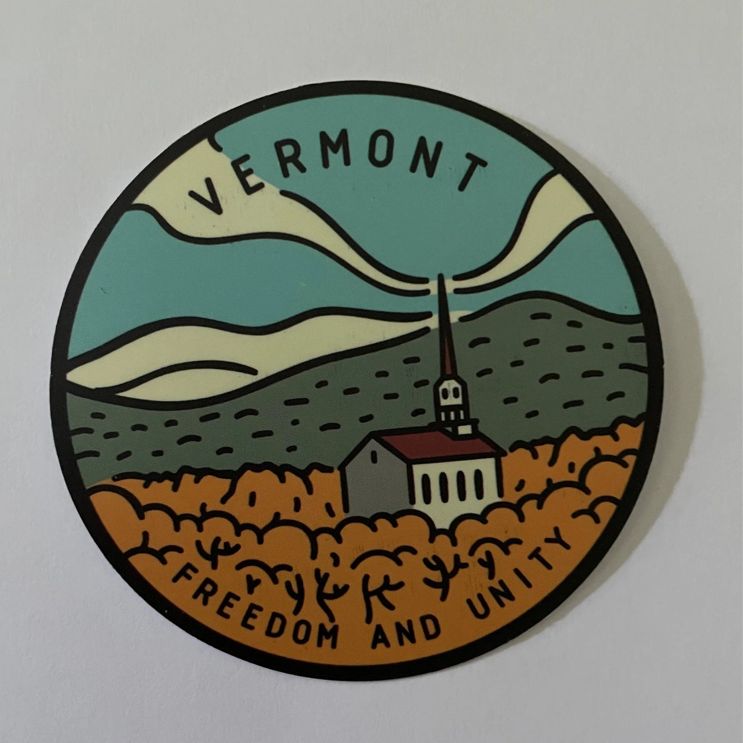 Vermont State Sticker - Circle