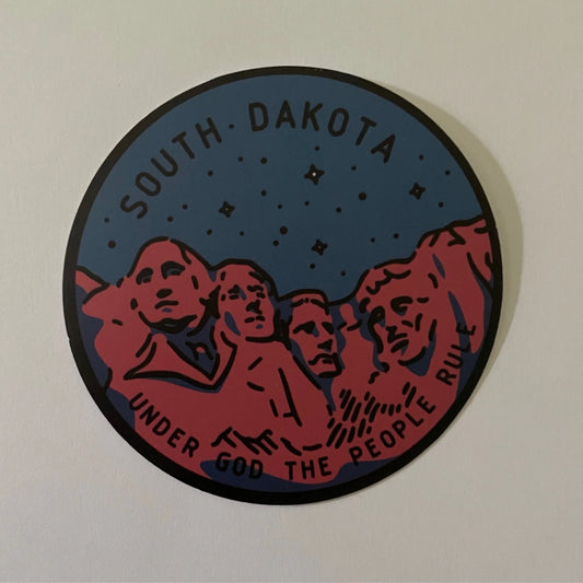 South Dakota State Sticker - Circle