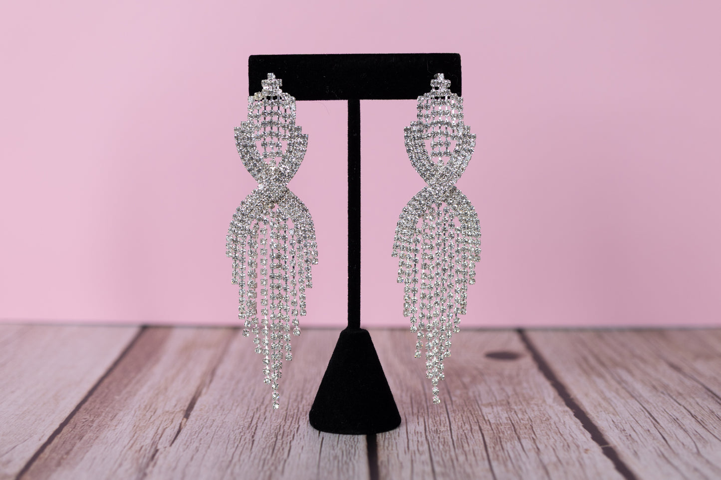 Dangle Clear Gem Earrings