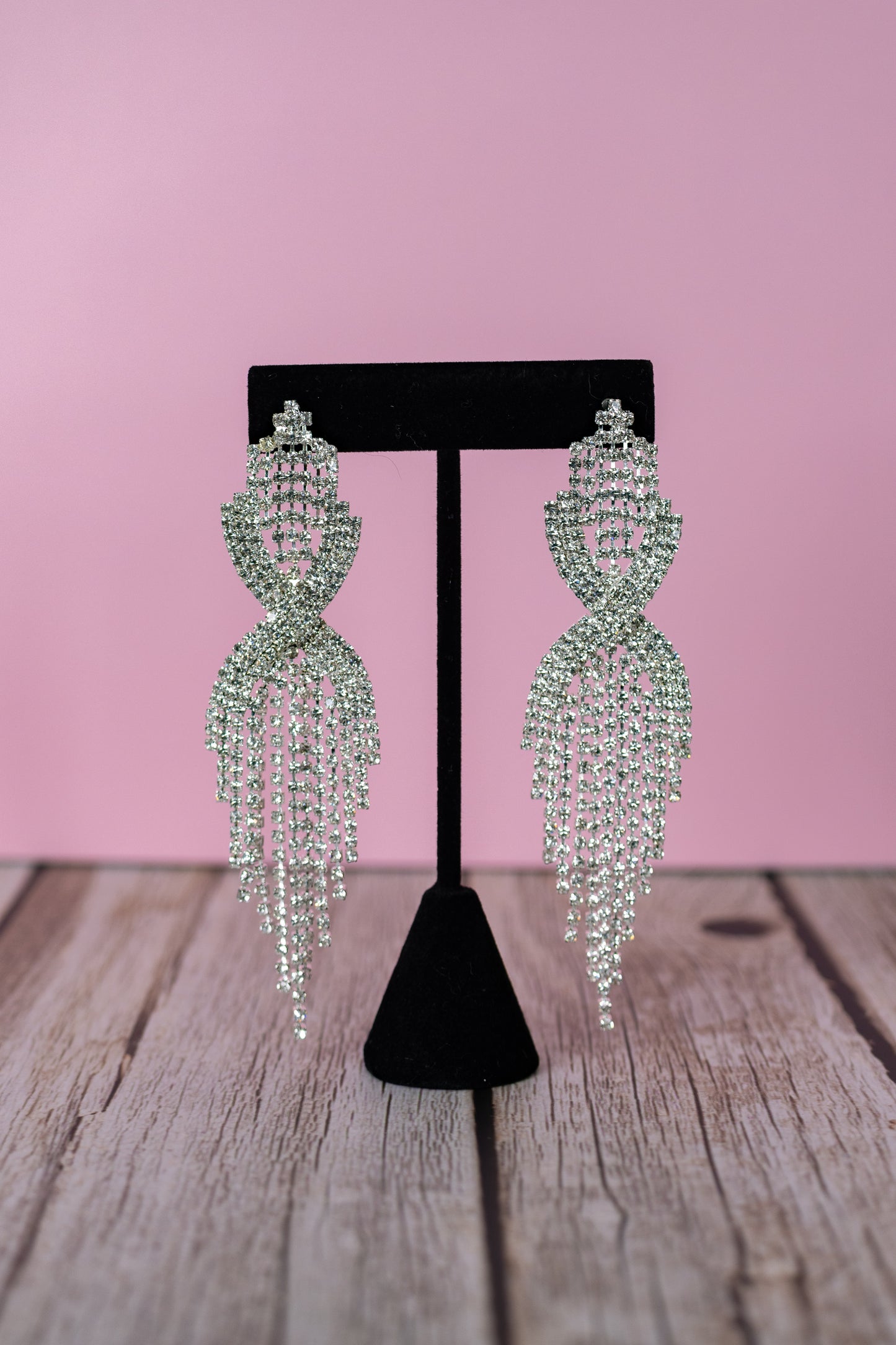 Dangle Clear Gem Earrings