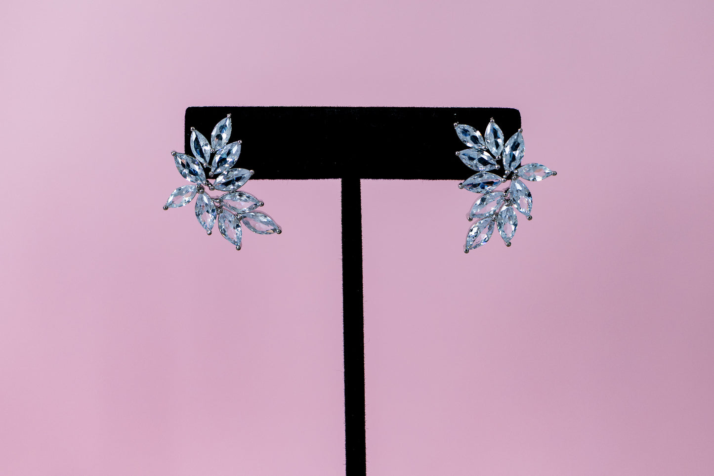 Clear Gem Stud Earrings