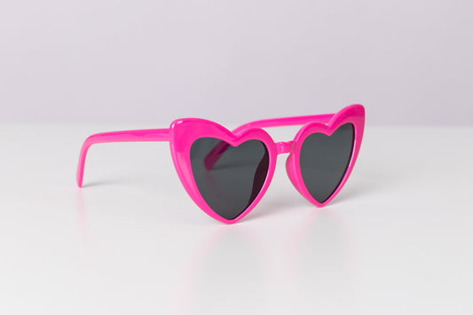Hot Pink Heart Sunglasses