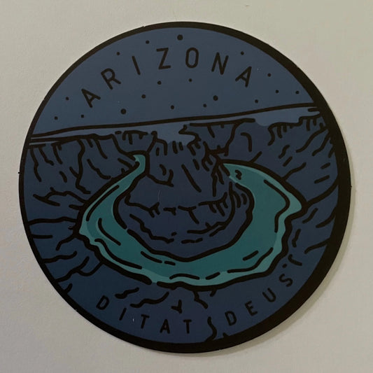 Arizona State Sticker - Circle